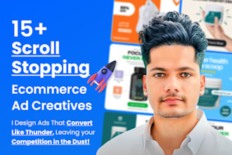 design high converting ecommerce product ad creatives