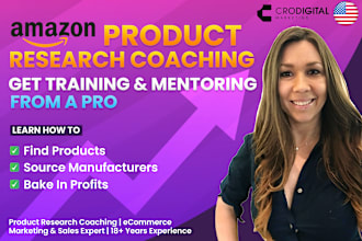 coach you how to do product research for amazon private label consultant, mentor