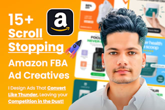 design high converting amazon fba product ad creatives