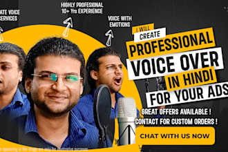 make a professional hindi voice over for your ads