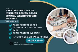 generate architecture leads interior design sales funnel architecture website