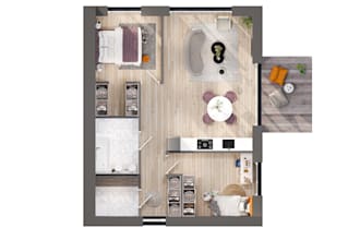 design and create 3d floorplan by 3ds max