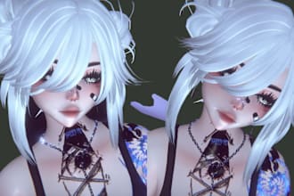 create top quality vrchat avatar, vrchat, vrc avatar, furry and anime character