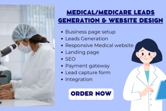 generate medical leads medicare hospital clinic leads via facebook, landing page