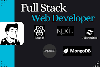 do website development as full stack developer in react, node, next js, html CSS