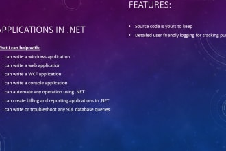 create a Windows or Web application using dotnet