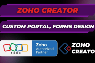 design zoho creator applications, customer portal, forms