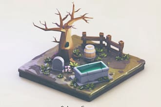 create low poly 3d model in autodesk maya