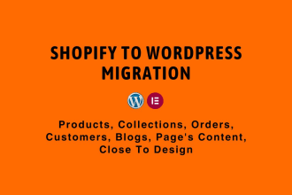 transfer ,move or migrate shopify to wordpress