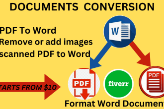 convert scanned PDF to word or word to PDF