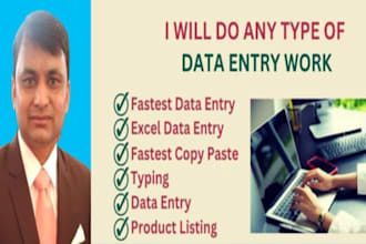 do data entry work ms office work welcome to my gig