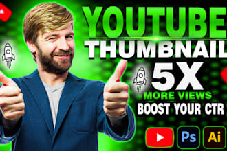 design mind blowing and eye catching youtube thumbnails