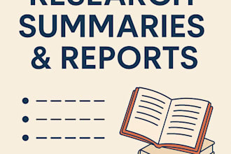 help you with custom research summaries and reports