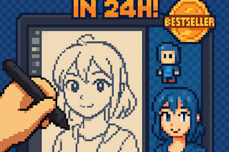 design custom ai anime avatar and pixel art for twitch, discord