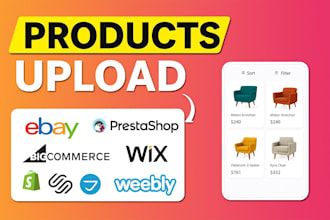upload products on tiktok temu etsy shopify ebay amazon wix ecwid shein and va