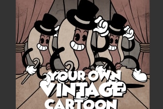 create a vintage cartoon character or mascot