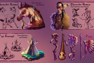 draw 2d game props, sprite, characters, items, assets, icons