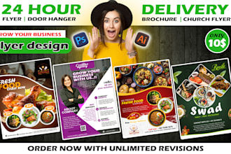design eye catching premium flyer and other printing items
