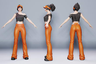 create 3d stylized character for game and animation