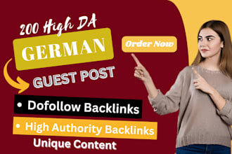 provide high authority white hat dofollow seo german guest post backlink