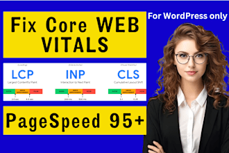 fix core web vitals, fix lcp fcp, and cls issues, wordpress pagespeed insights