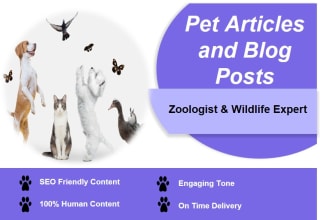 do SEO content writing for pet or animals articles and blogs