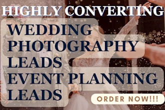 wedding photography leads event planners party rental leads photography website