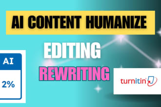 humanize your ai generated content, rewrite, proofread and check ai plagiarism