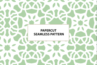 make a ornamental papercut seamless pattern