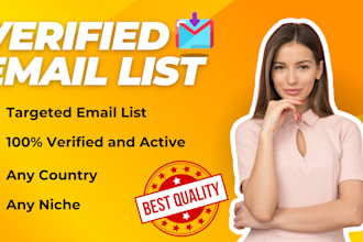 collect niche targeted email list clean and verified