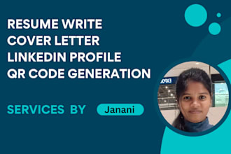 create winning resume, cover letter, and linkedin profile, qr generate
