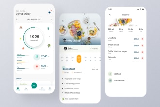 develop calorie tracking app, fitness app, workout app, nutrient app, gym app