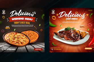 creat a professional poster for your delicious food