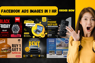 design eye catching facebook ads images in 2hrs