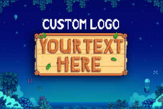 make a custom stardew valley logo with your text or name