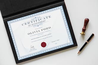 do custom certificate design diploma degree or award template