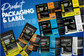 create label, pouch, or box packaging in 24 hours