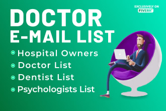 do doctor email list, dentist, and physician email address