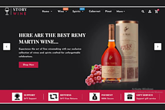 design wine website beverages store liquor website wine store dropshipping store