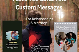create a customized I love you card with photos and messages