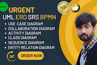 make your urgent srs document, bpmn, uml, class diagram, erd, dfd, epc, use case