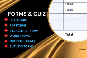 create jotform, google form, cognito form, fillable PDF form in adobe acrobat