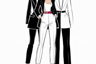 draw a fashion illustration or sketch