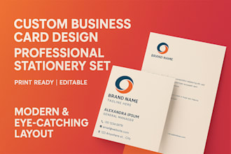 design professional business cards and stationery items