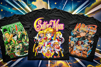 crazy custom anime vintage bootleg t shirt design