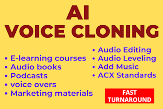 clone your voice using ai for audiobooks, podcasts, voiceovers, text to speech