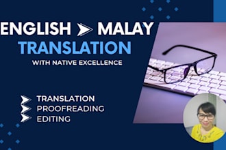 do malay translation, proofreading, and editing job