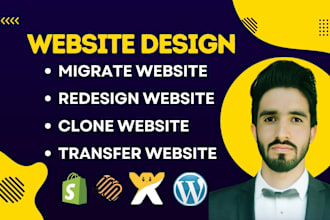 redesign clone migrate wix weebly shopify squarespace to wordpress website