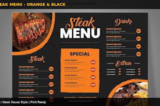 design creative modern restaurant menu and cafe menu
