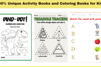 design kids activity books and coloring books